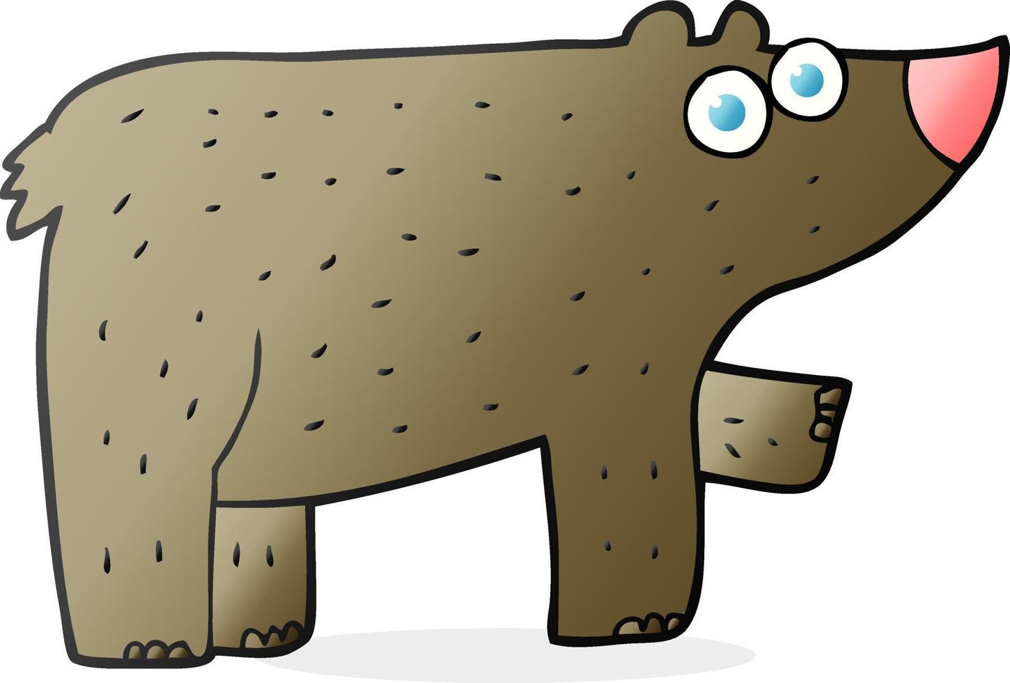 freehand drawn cartoon bear vector
