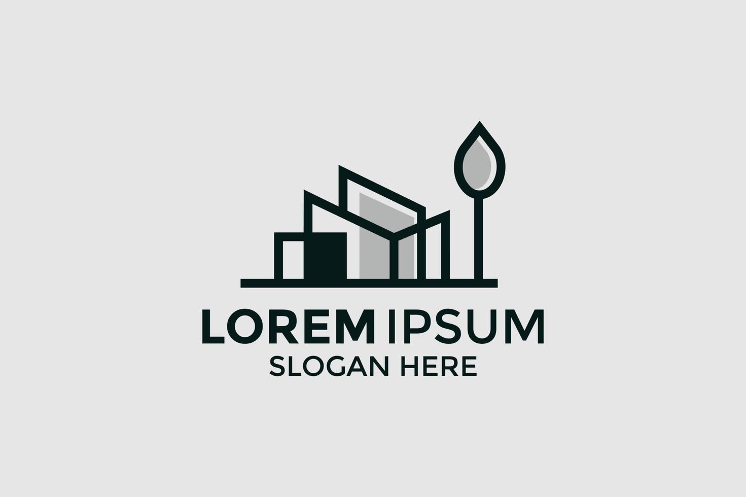 minimalist logo design architect for company and agency vector