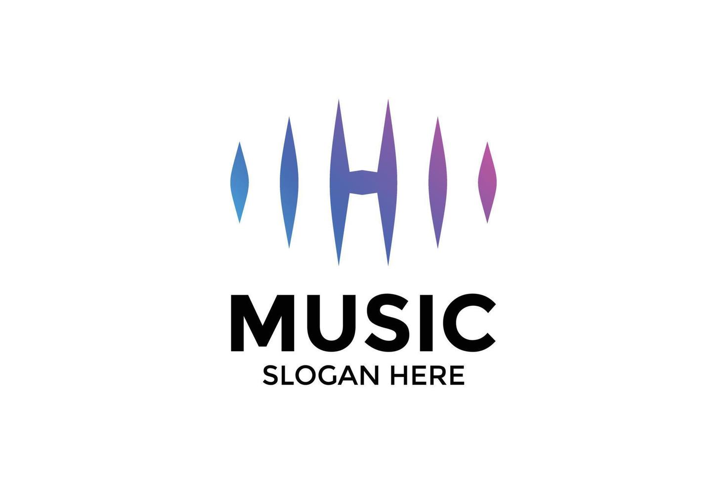 modern style music play design logo vector