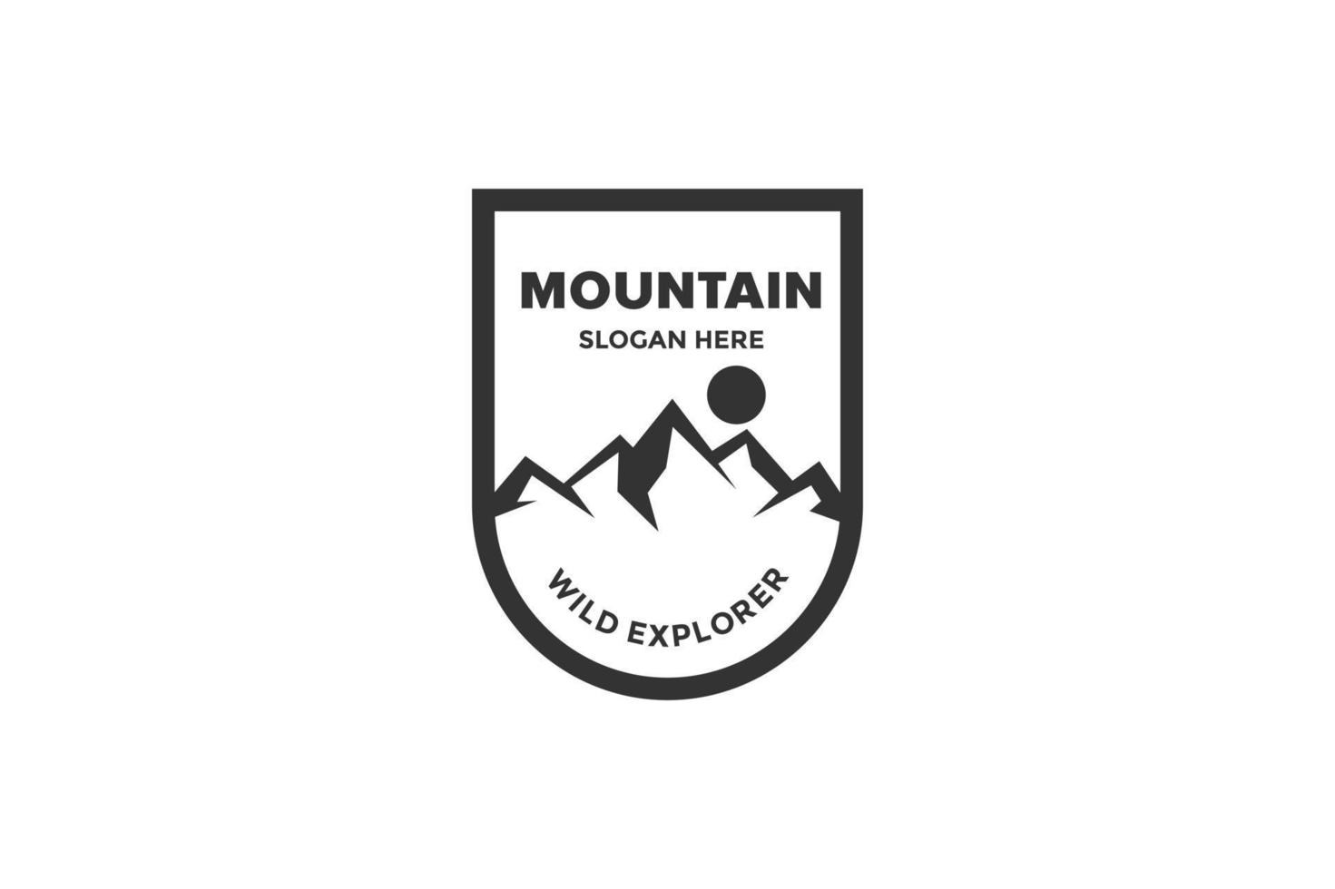 minimalist logo design modern style mountain vector