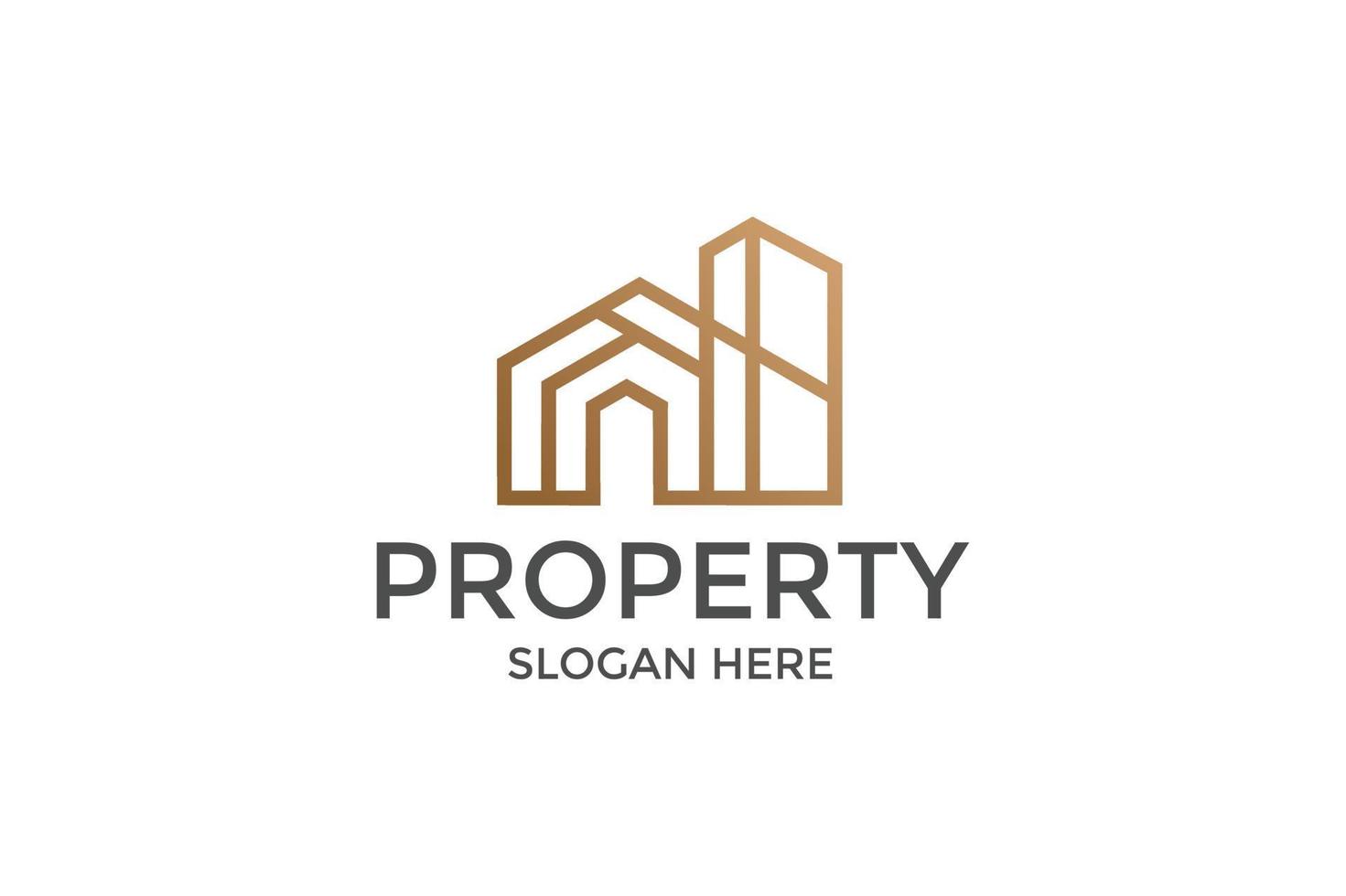 modern style property design logo vector