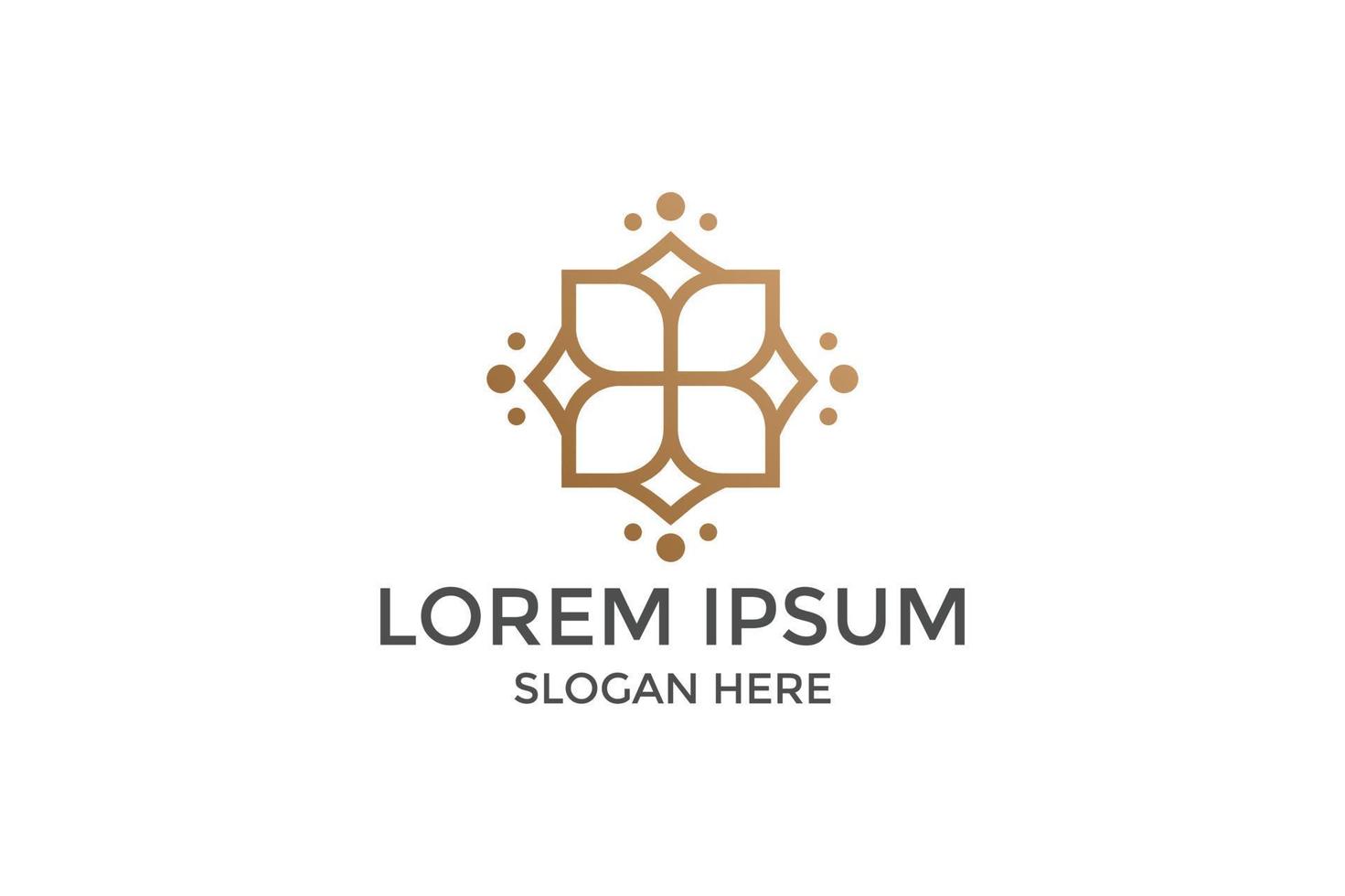 luxury style floral design logo vector