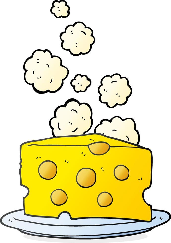 freehand drawn cartoon cheese vector