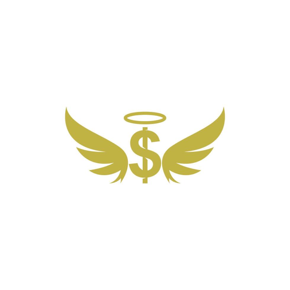 Angel wings icon logo design vector