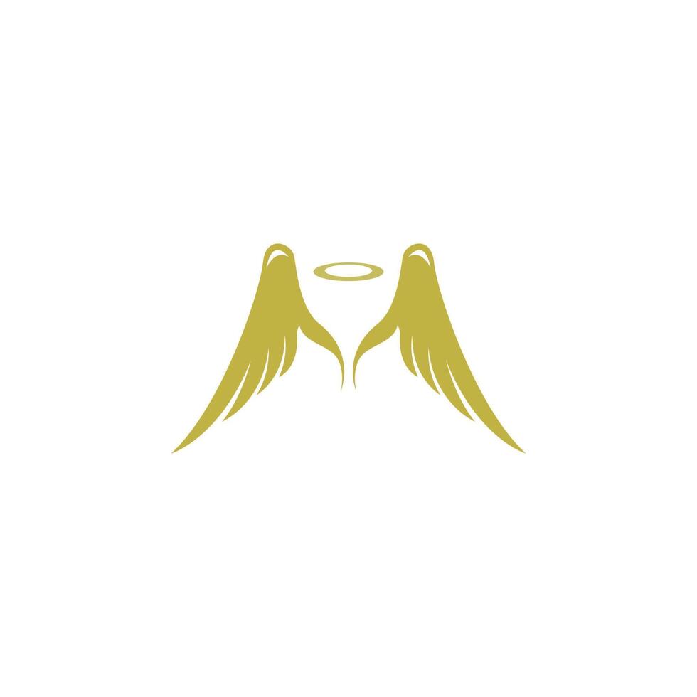 diseño de logotipo de icono de alas de ángel vector