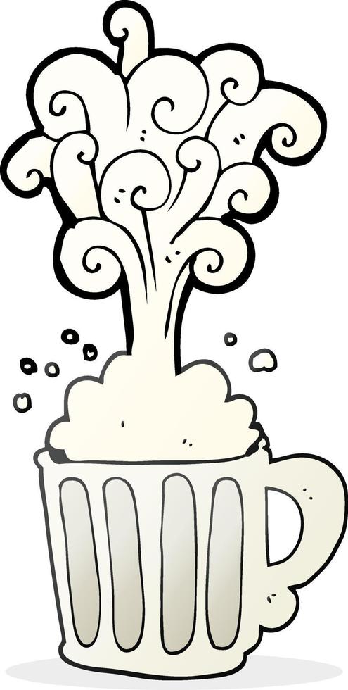 freehand drawn cartoon exploding beer vector