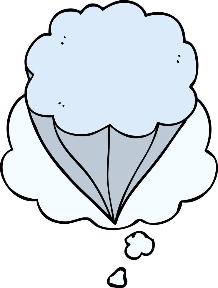 cartoon cloud symbol and thought bubble vector