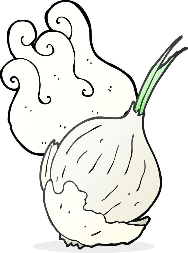 freehand drawn cartoon garlic vector