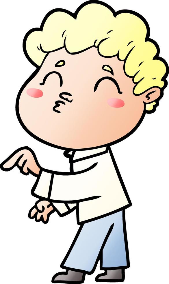 cartoon man pouting vector