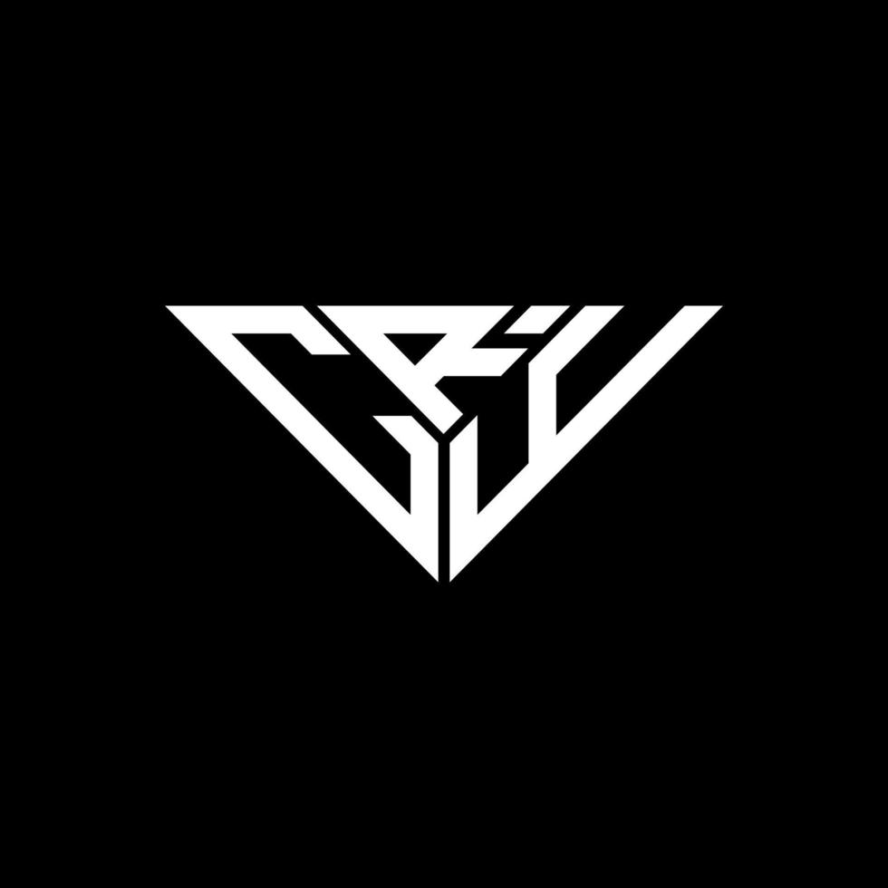 CRY letter logo creative design with vector graphic, CRY simple and modern logo in triangle shape.