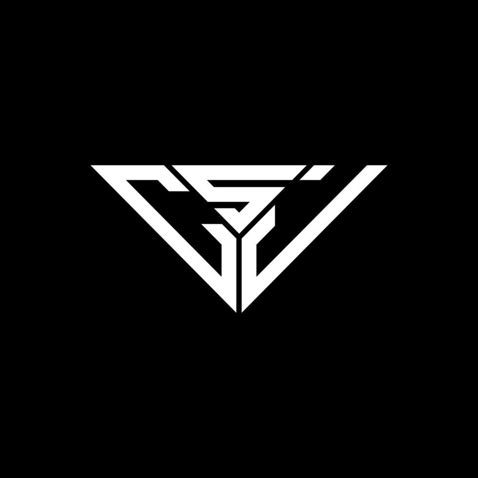 diseño creativo del logotipo de la letra csj con gráfico vectorial, logotipo simple y moderno csj en forma de triángulo. vector