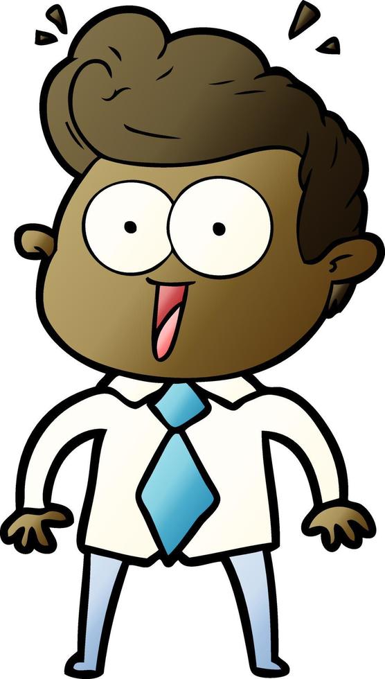 cartoon staring man vector