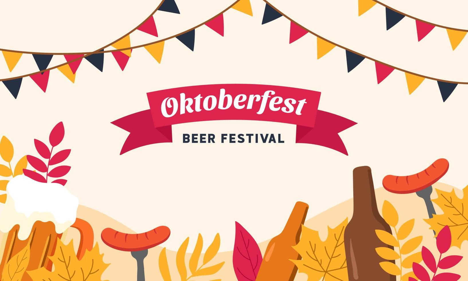 Oktoberfest Background. Oktoberfest beer festival event banner. Celebration banner vector