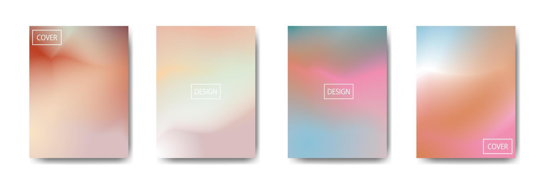 collection of colorful gradient background cover flyers are used for backgrounds, posters, banners. vector