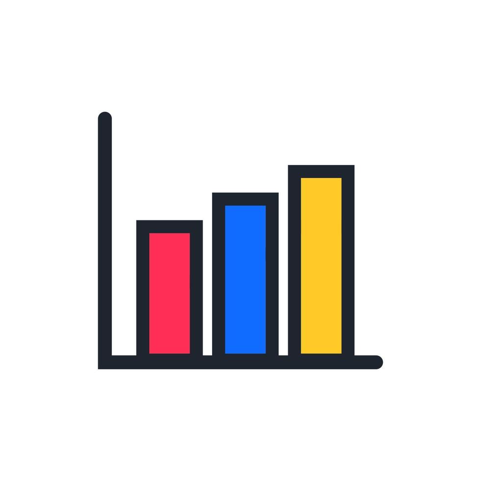 Icon business graph or chart diagram. vector