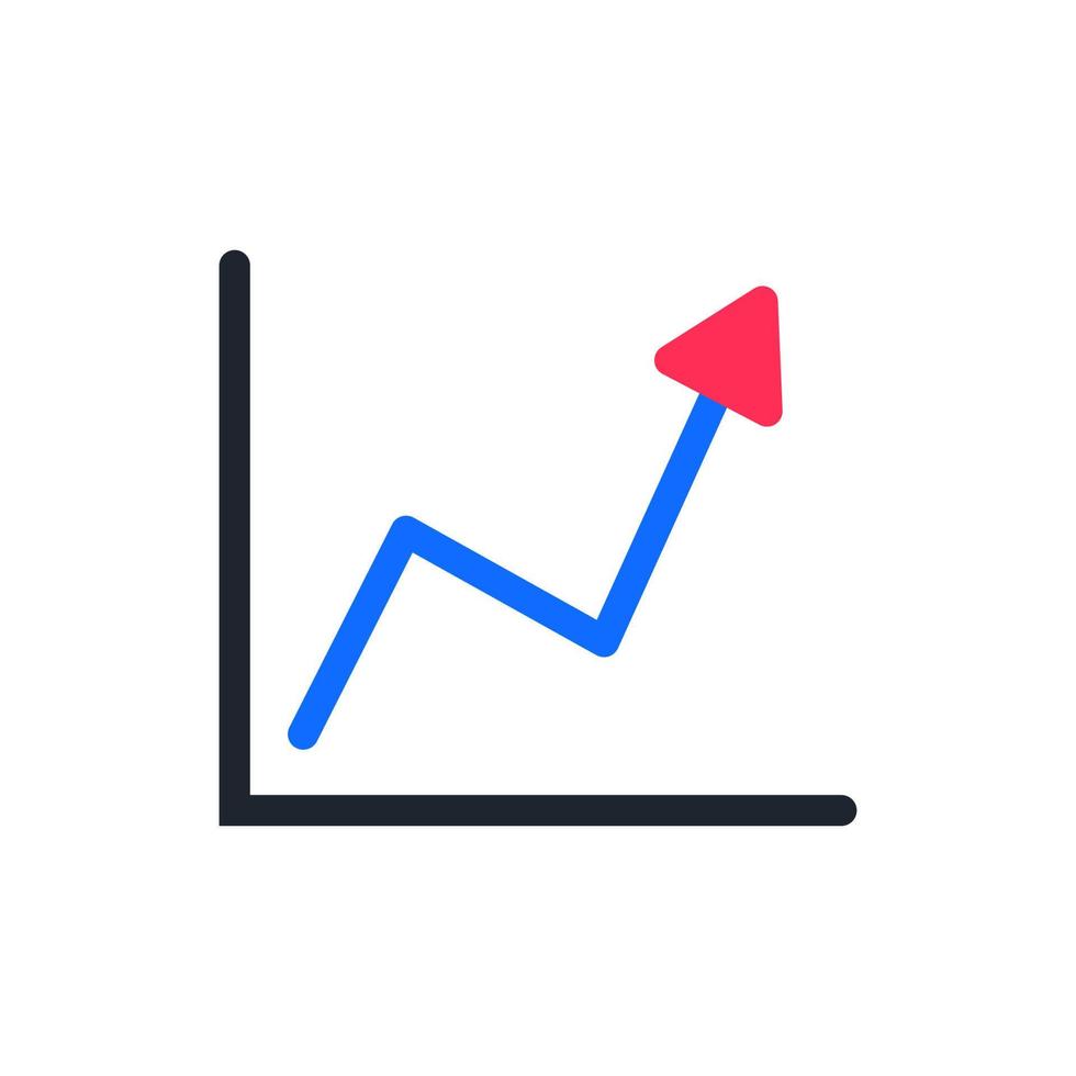 Icon business graph or chart diagram. vector