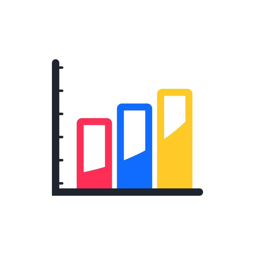 Icon business graph or chart diagram. vector