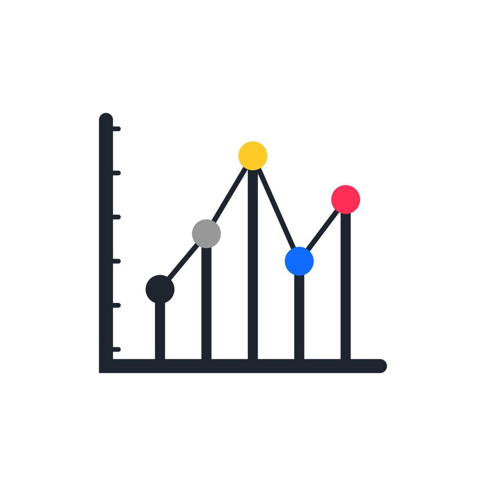 Icon business graph or chart diagram. vector