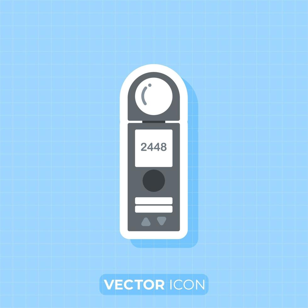 Light meter icon, Flat design element. vector
