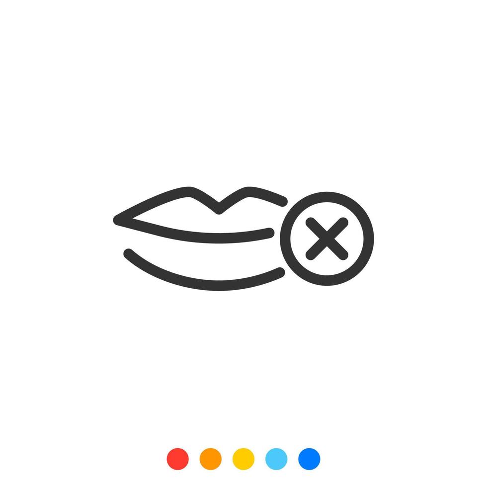 Deaf and Dumb icon, Vector and Illustration.