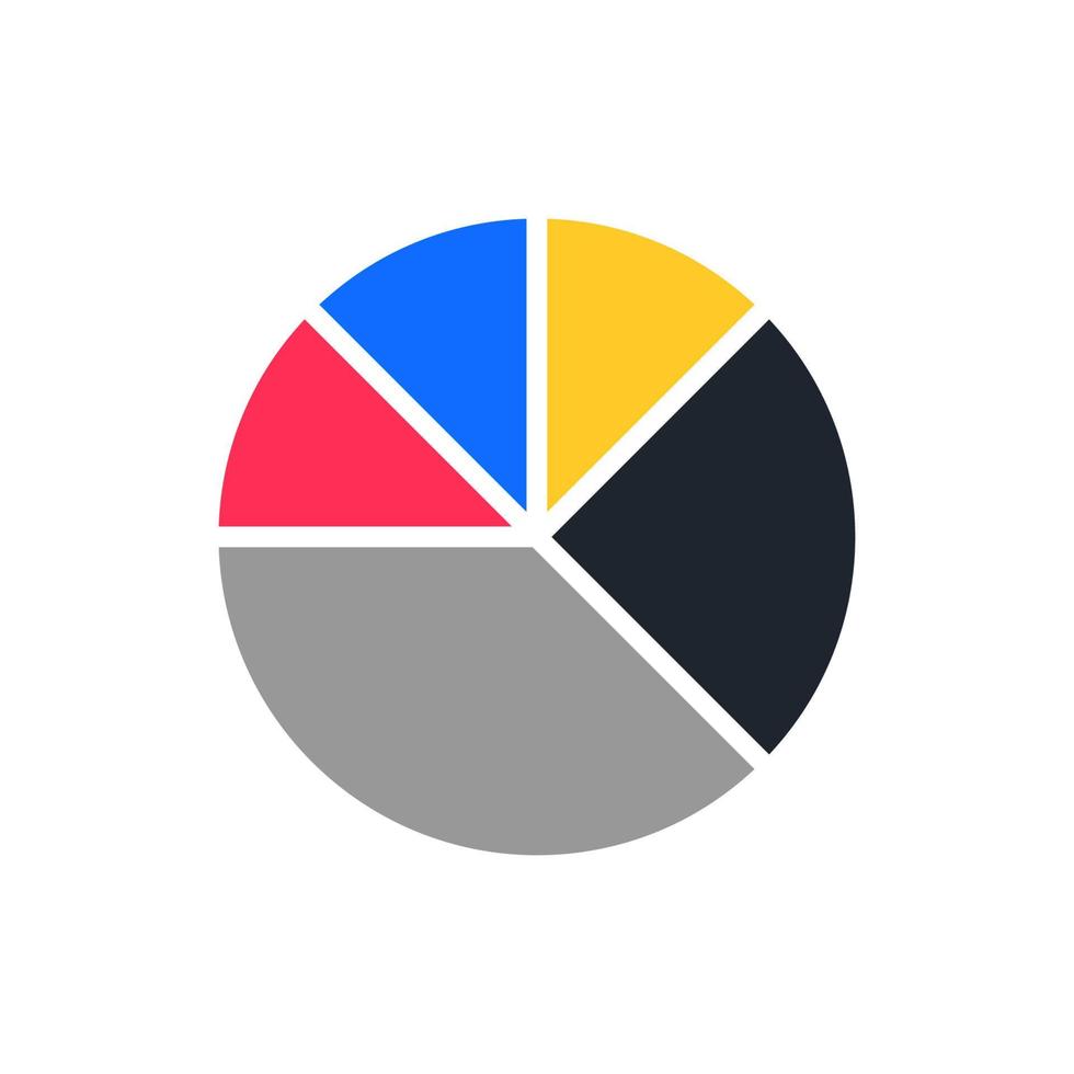 Icon business graph or chart diagram, Pie chart diagram icon. vector