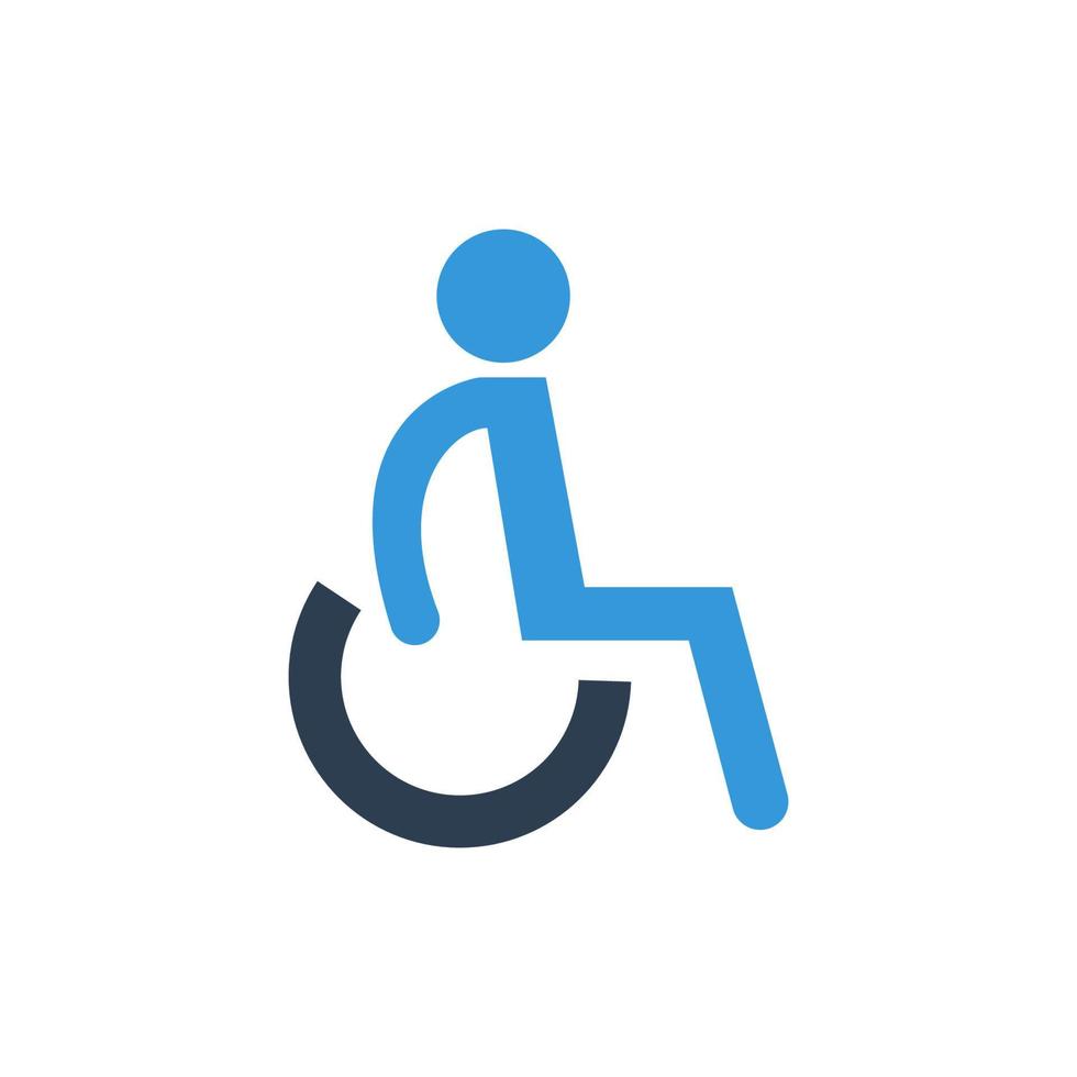 icono de discapacidad, vector e ilustración.