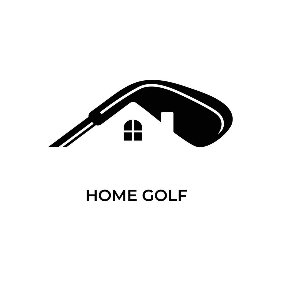vector de diseño de plantilla de logotipo de casa de golf, símbolo creativo