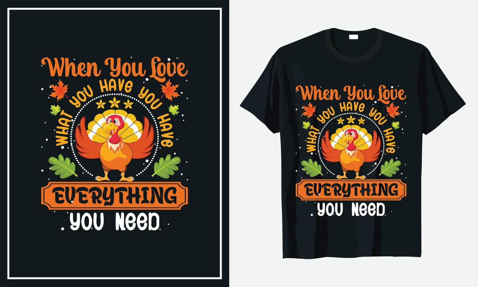 Thanksgiving t-shirt design vector Print