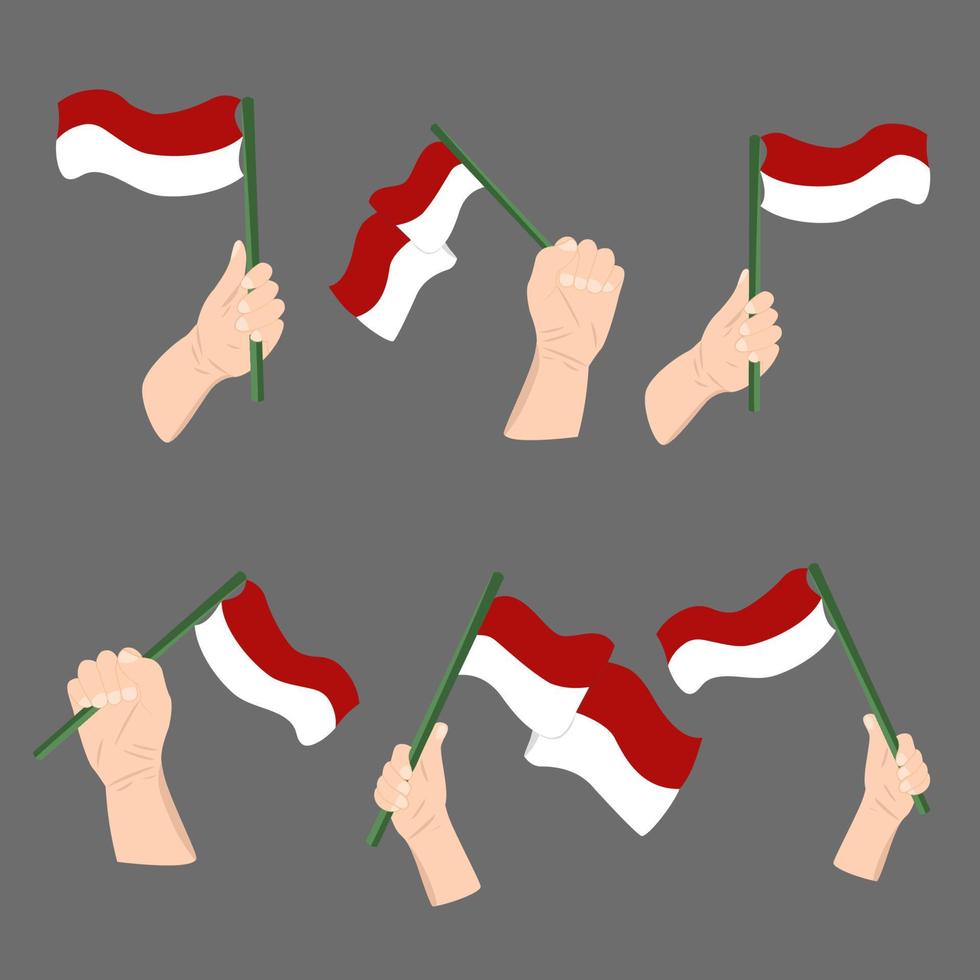 vector de bandera de indonesia 2