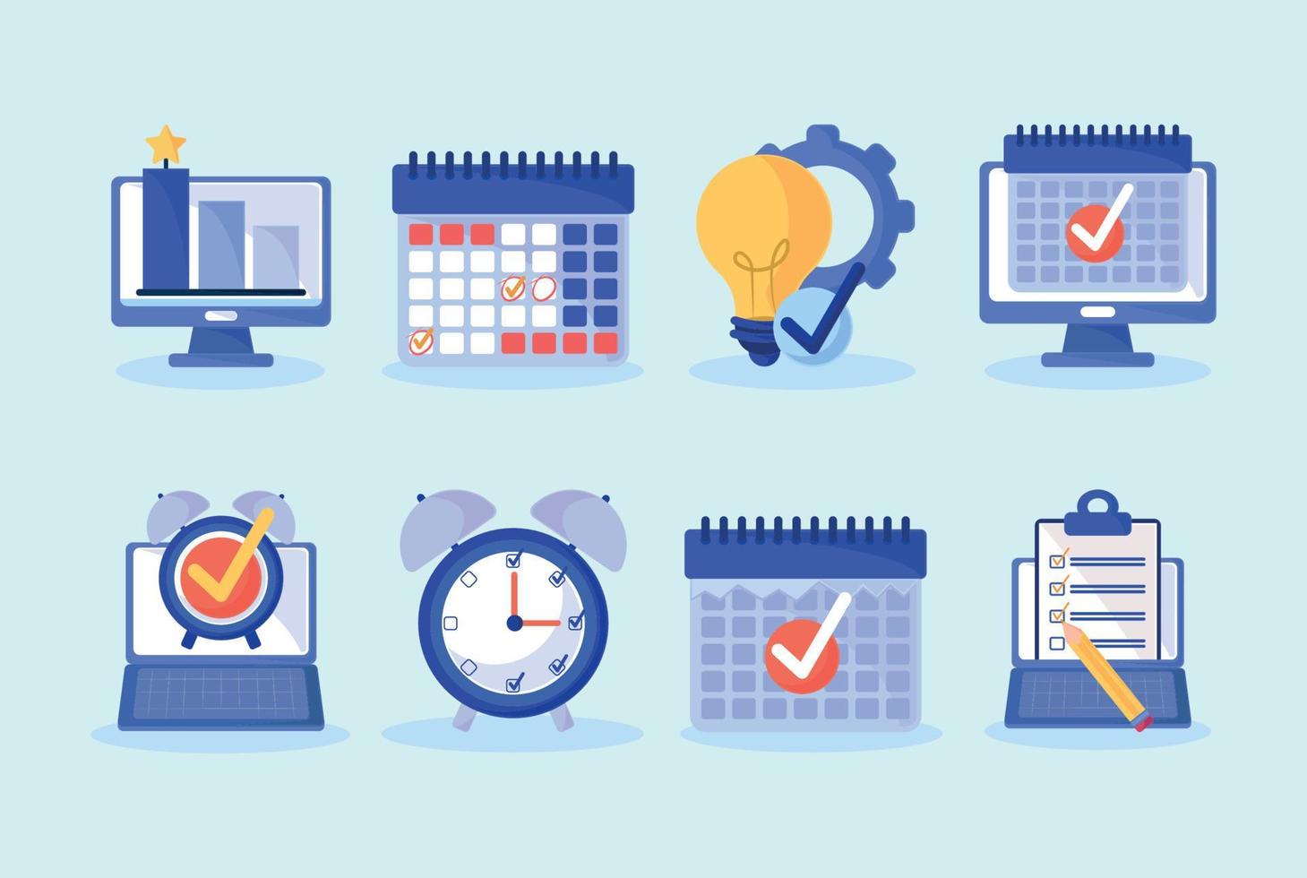 icons business tasks vector