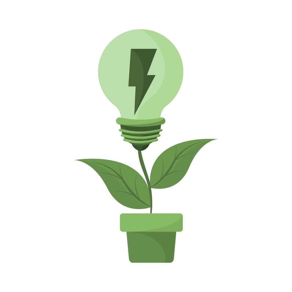 plant green energy vector