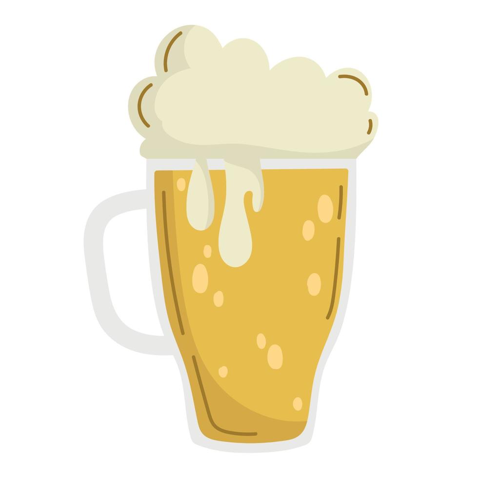 beer drink glass vector