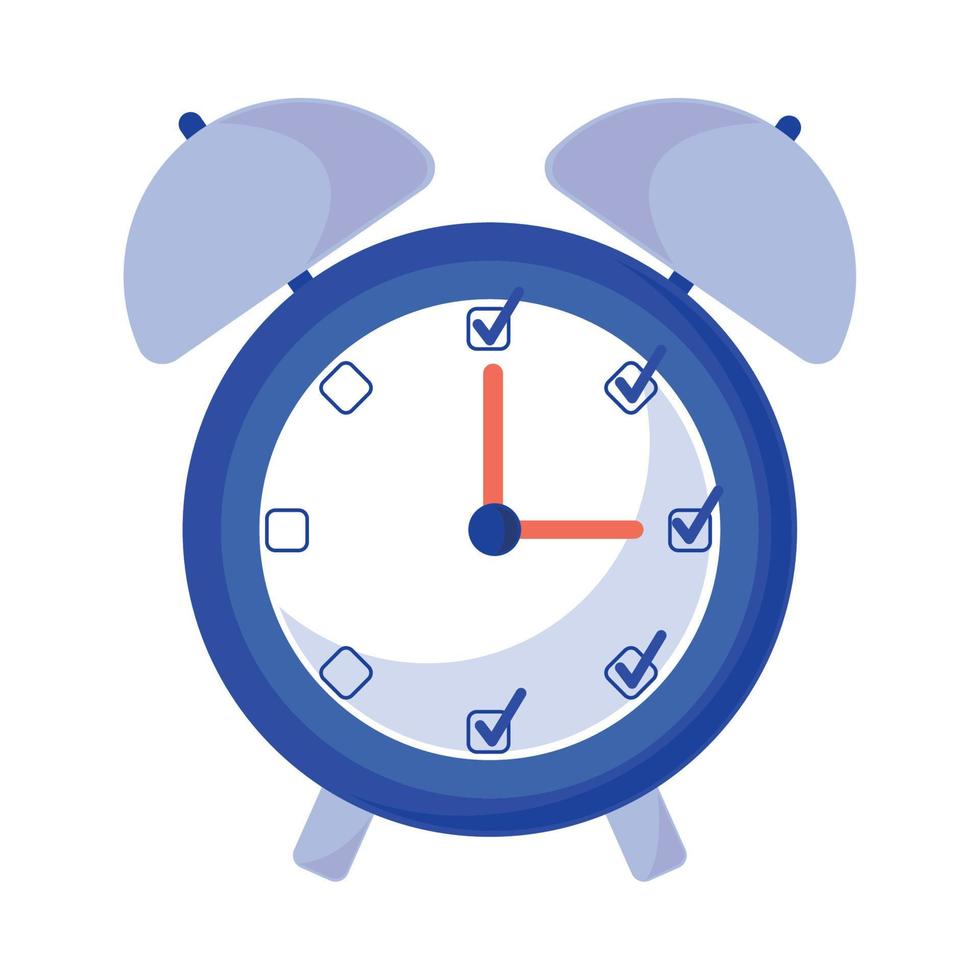reloj alarma temporizador tareas comerciales vector