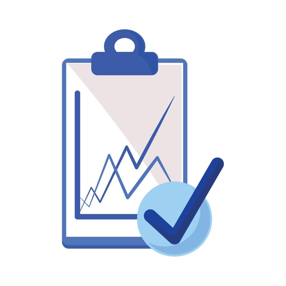 business report check mark tasks vector