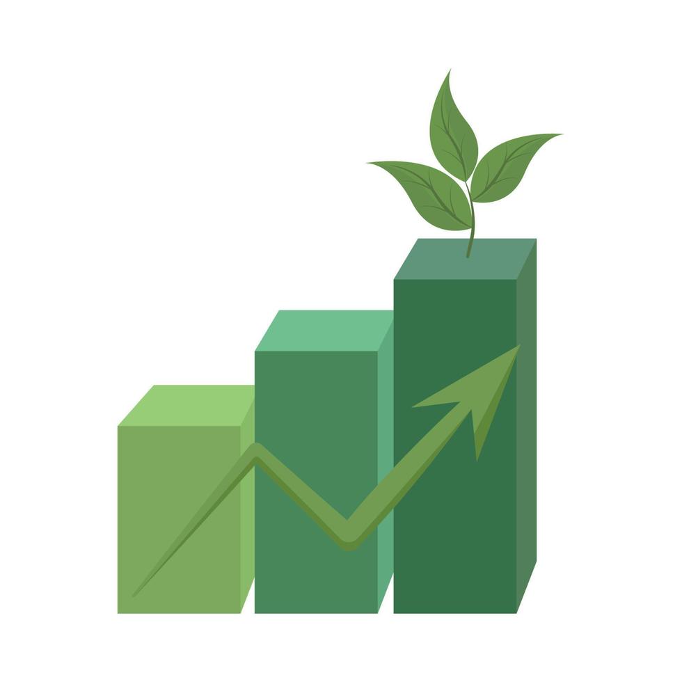 business chart green energy vector