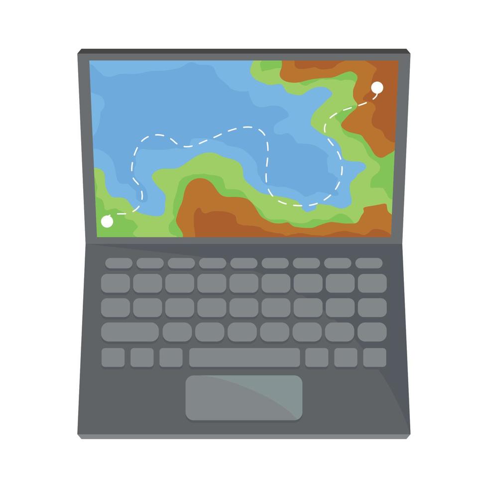 online map travel icon vector