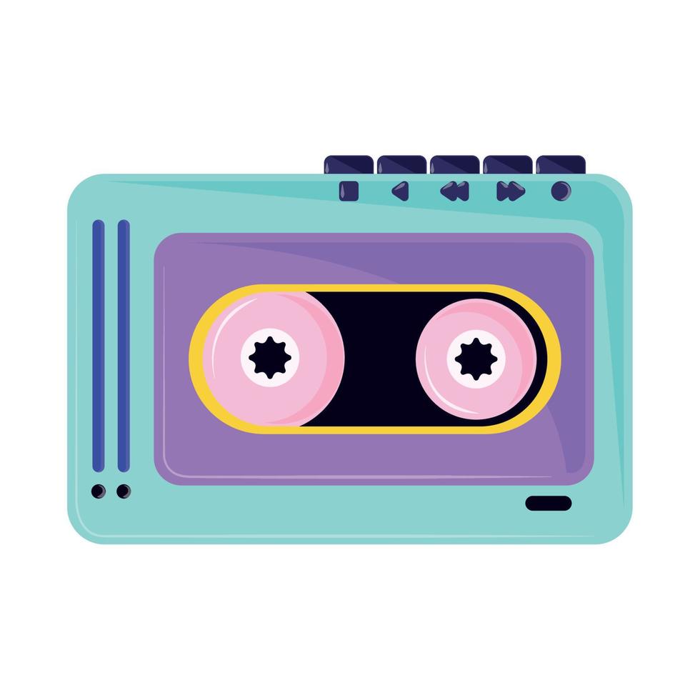 personal cassette player 90s modern vector