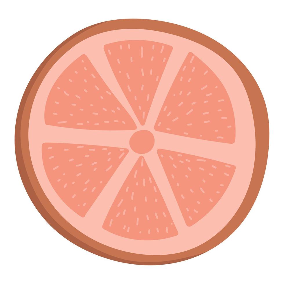 rodaja de naranja icono vector