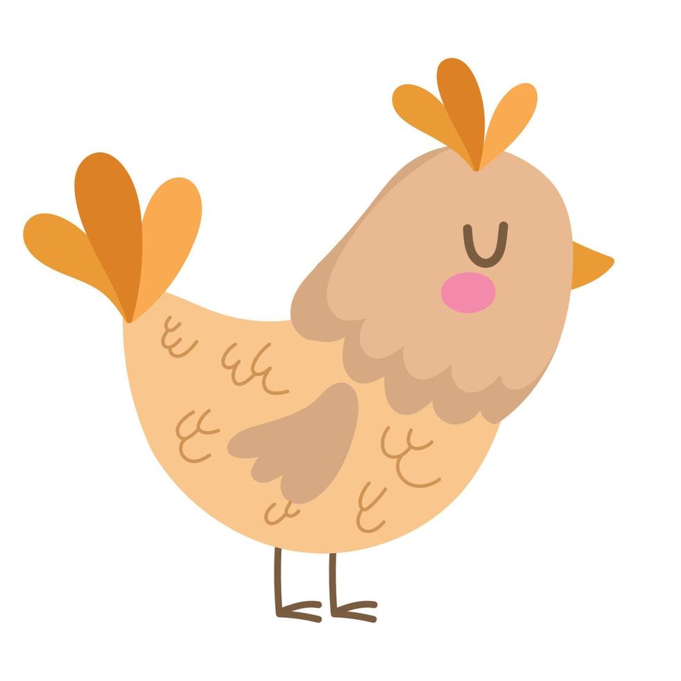 lindo icono de pollo vector