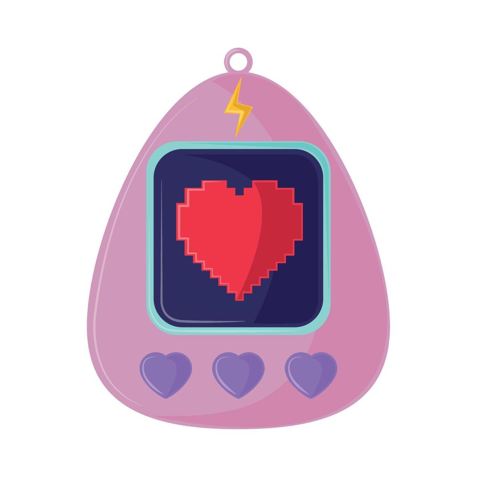 virtual pet toy 90s modern vector
