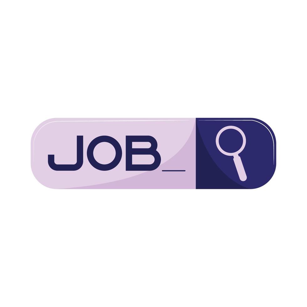 job search web button vector