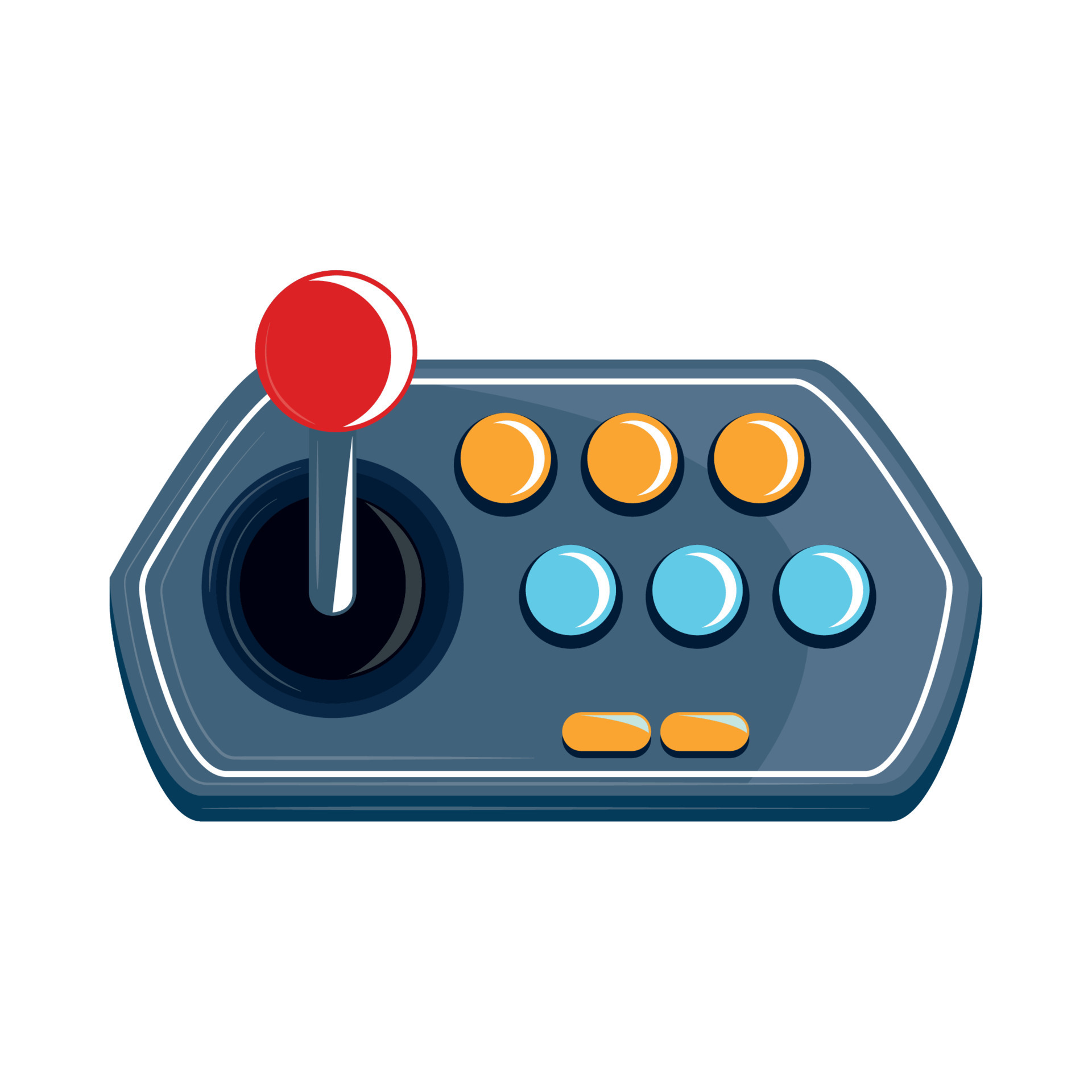 Video game blocks with buttons controls Royalty Free Vector