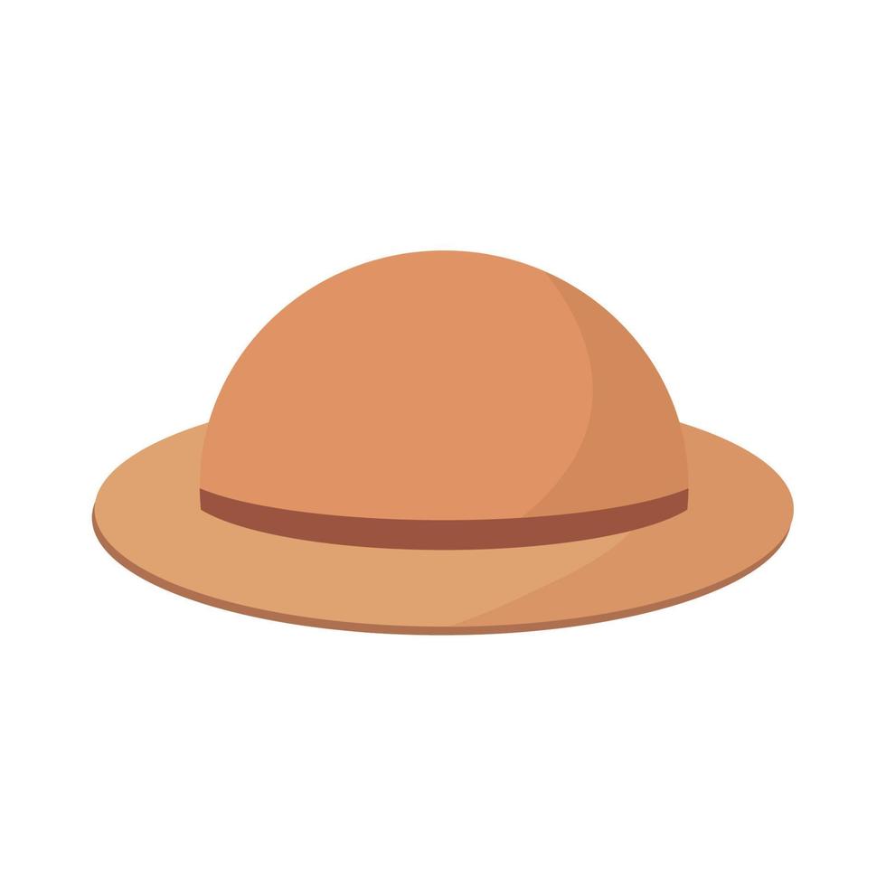 icono aislado de sombrero masculino vector