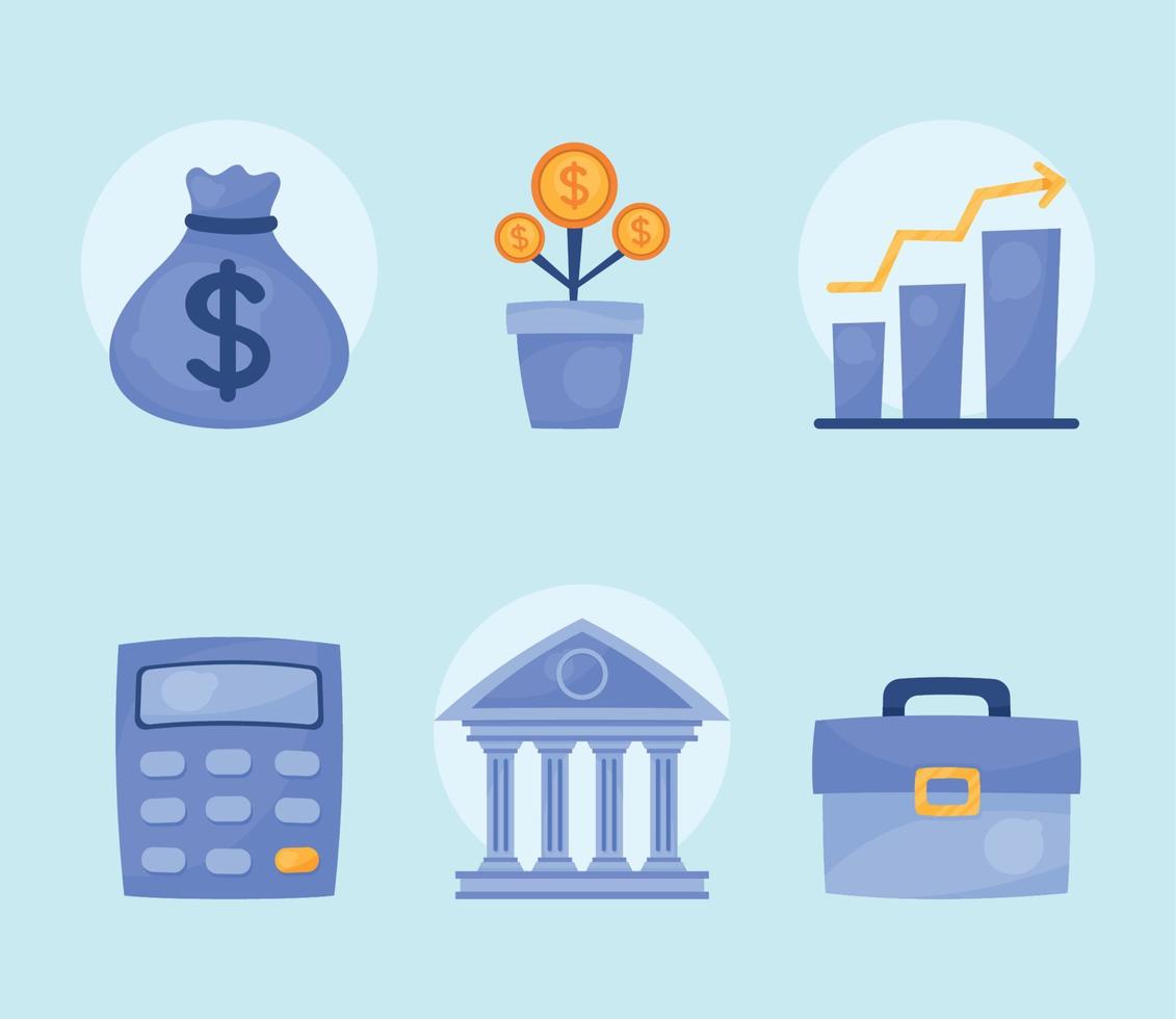 money income icons vector