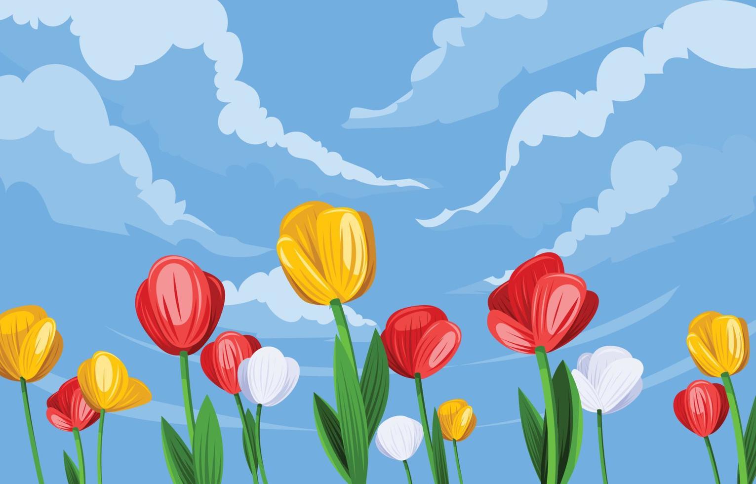Handdrawn Aesthetics Floral Background vector