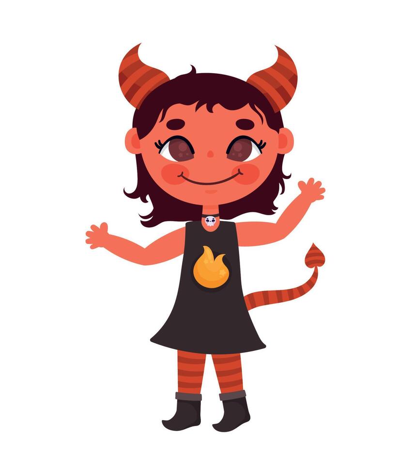 girl with devil disguise vector