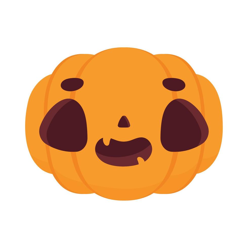 calabaza de halloween con cara vector