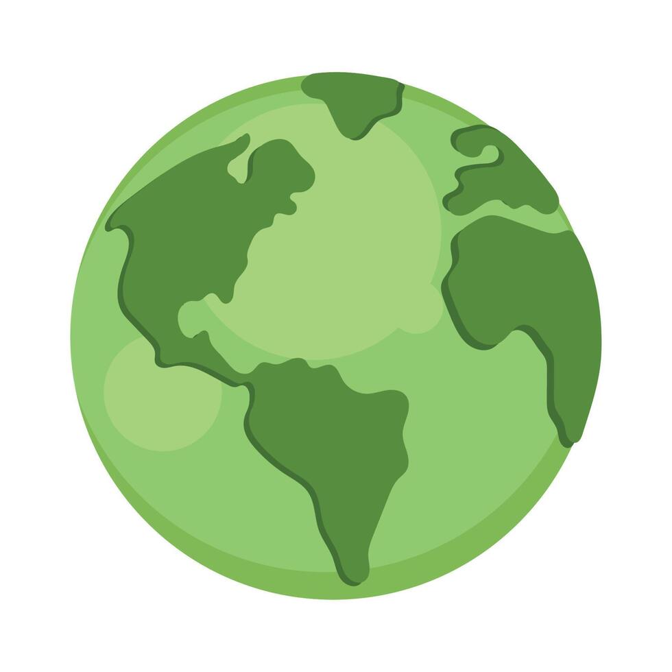 world planet earth green vector