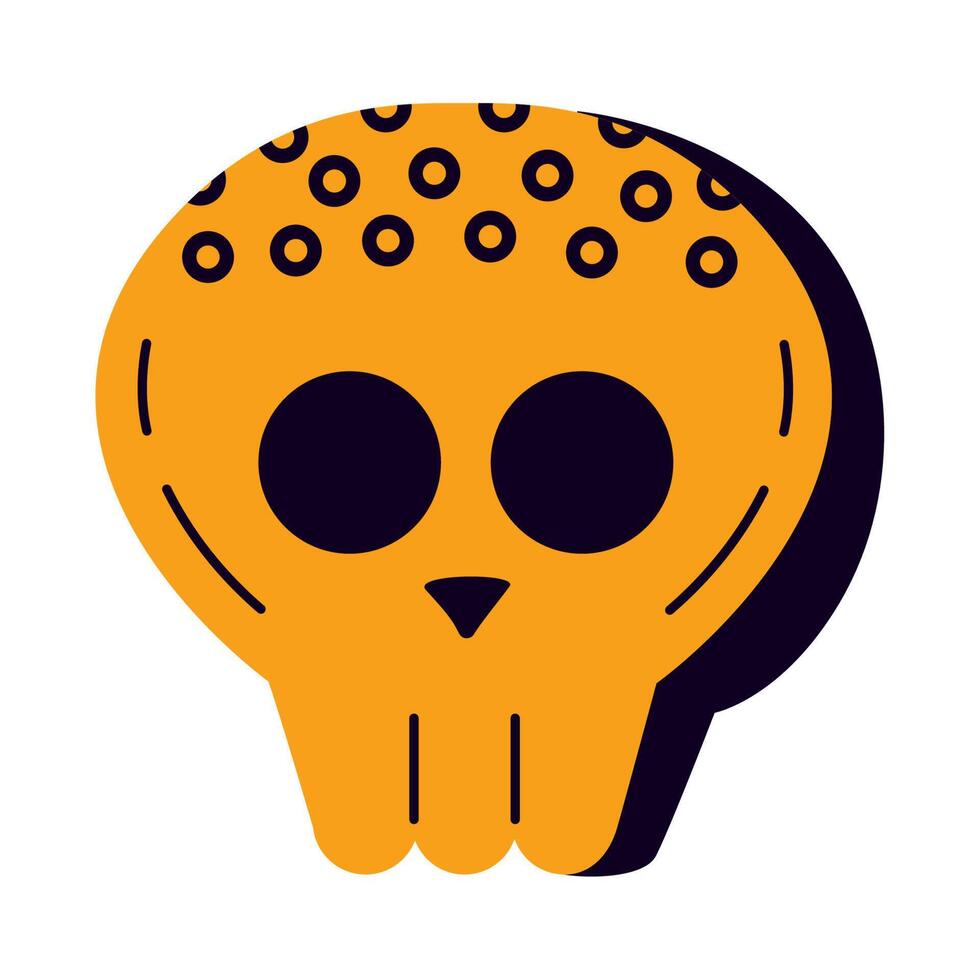 cabeza de calavera de halloween vector