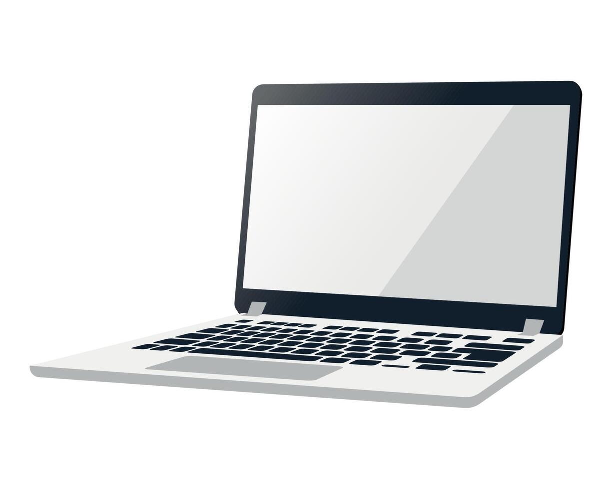 mockup laptop device vector